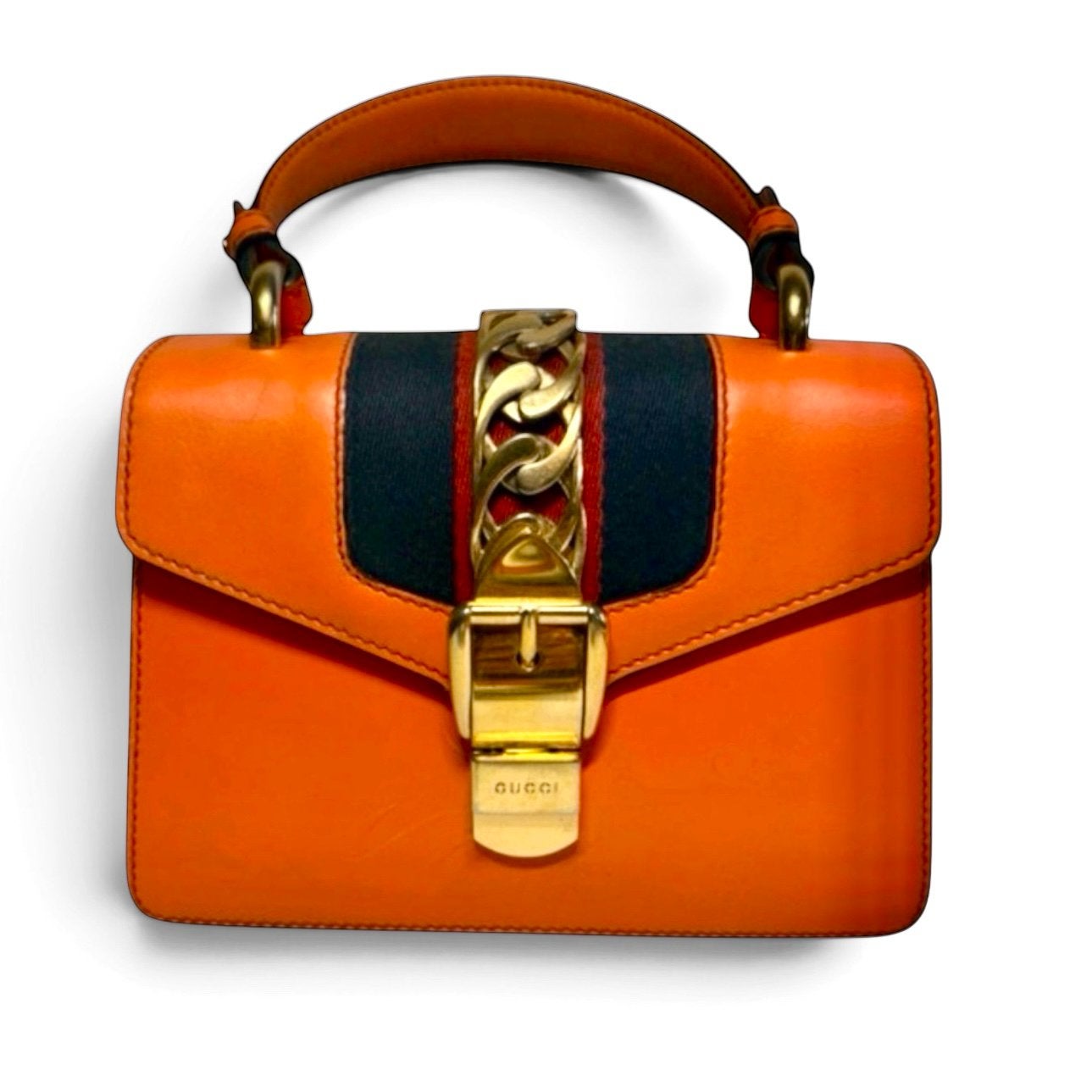 Gucci Sylvie handbag in orange, Enlèvement ou Envoi, Comme neuf