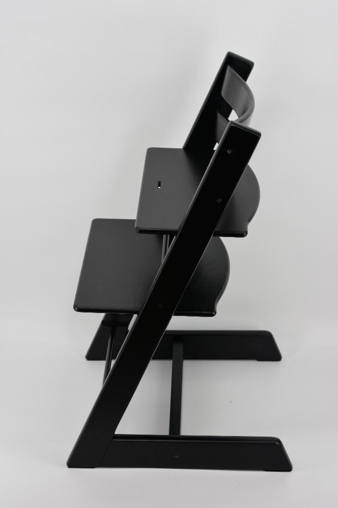 Stokke Tripp Trapp Zwart Black – Refurbished model, Kinderen en Baby's, Kinderstoelen, Verzenden, Zo goed als nieuw, Meegroeistoel