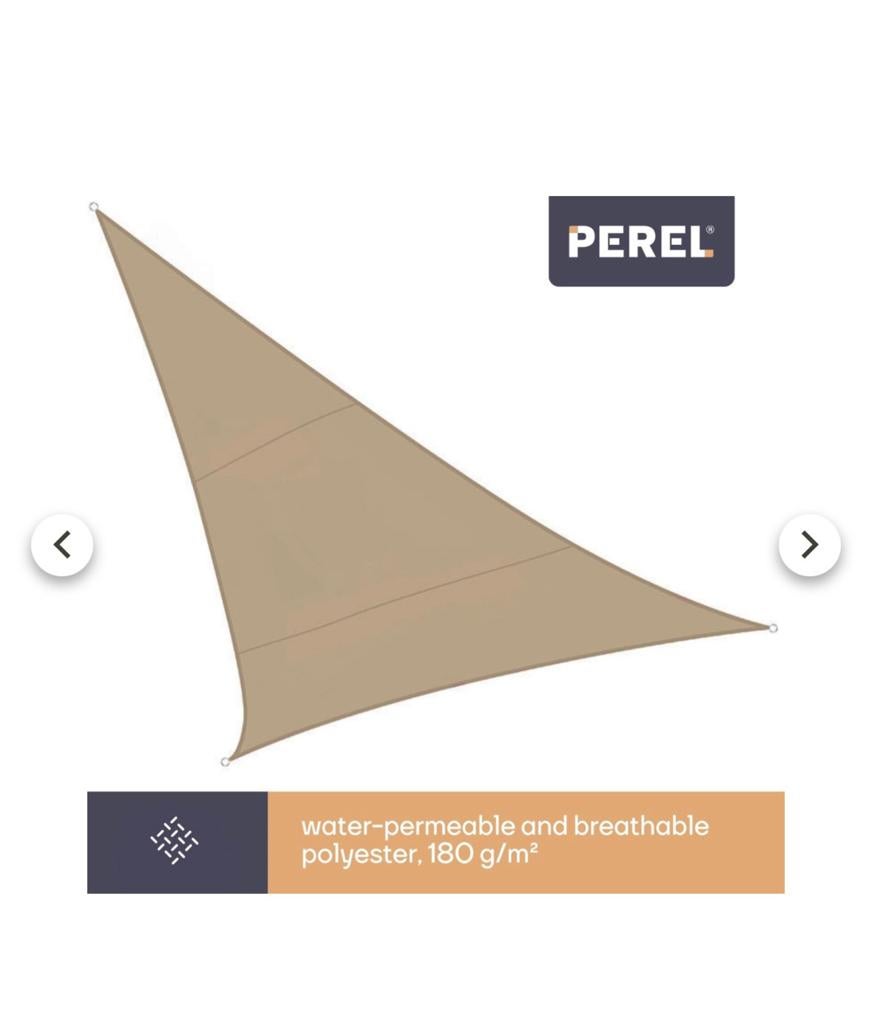 Voile d’ombrage triangulaire, Jardin & Terrasse, Enlèvement, Utilisé