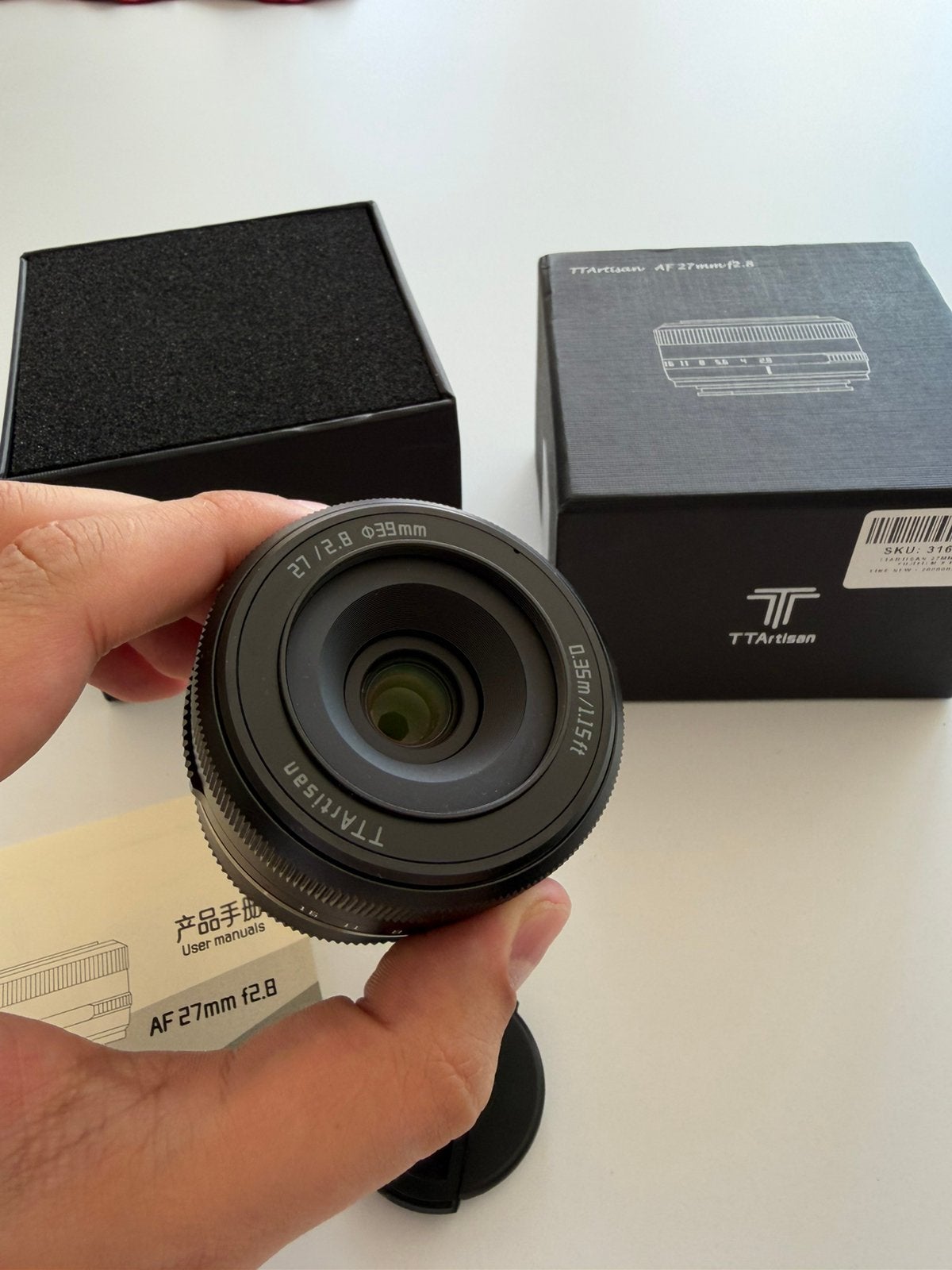 TTartisan 27mm f2.8 lens - Fuji X mount, Audio, Tv en Foto, Overige merken, Ophalen of Verzenden, Zo goed als nieuw, Standaardlens
