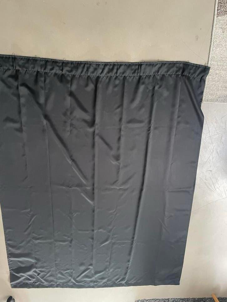 Rideaux occultants avec crochets, Enlèvement, Comme neuf, Noir