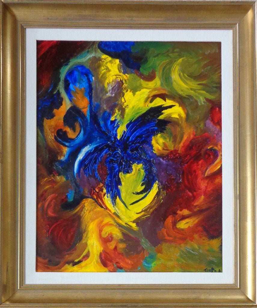 A. TORFS / ECLIPSE OF SOUL / OLIEVERF / 99x83cm / KADER SIG, Antiquités & Art, Enlèvement