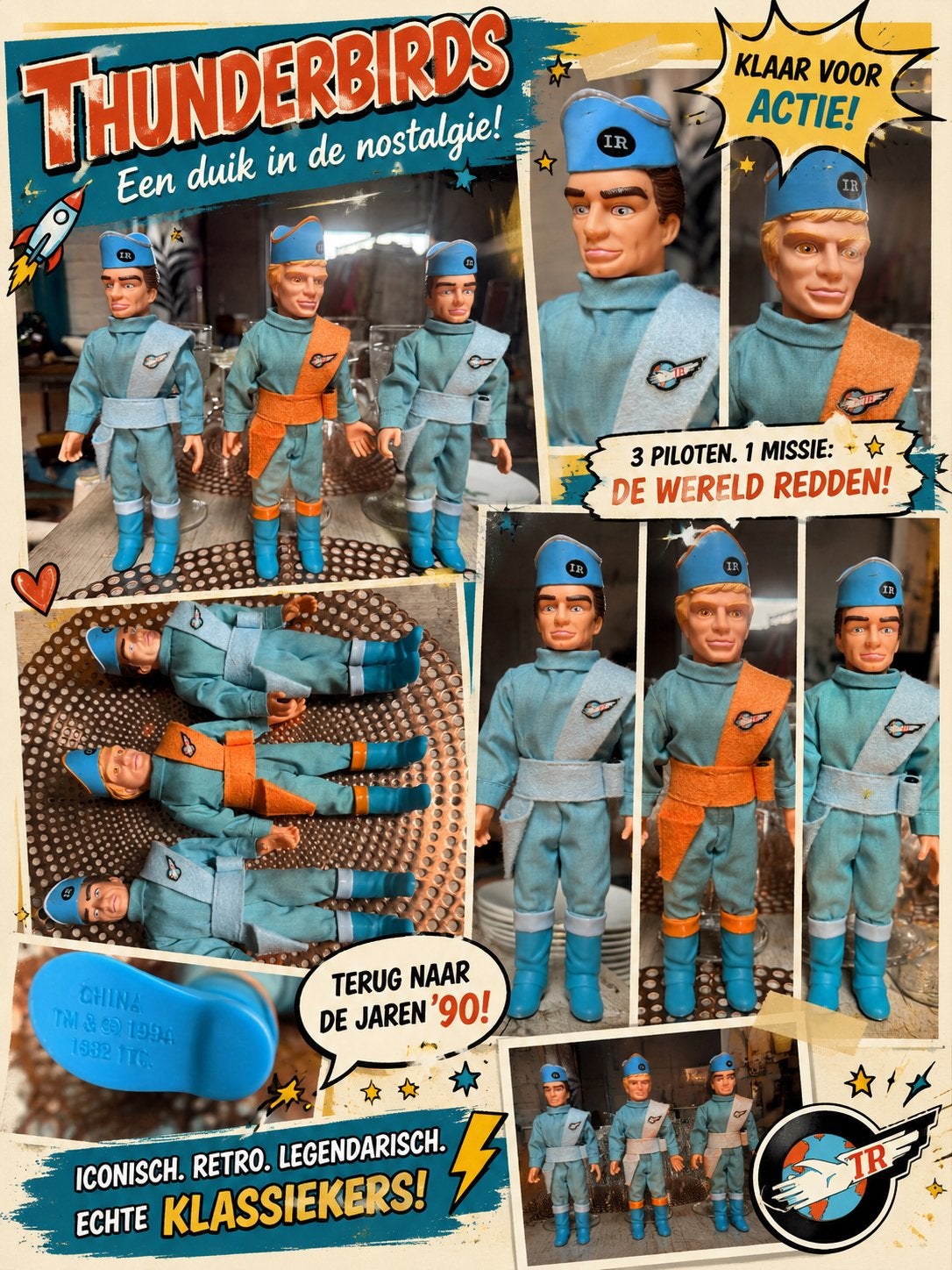 Vintage Thunderbirds, Ophalen of Verzenden, Zo goed als nieuw