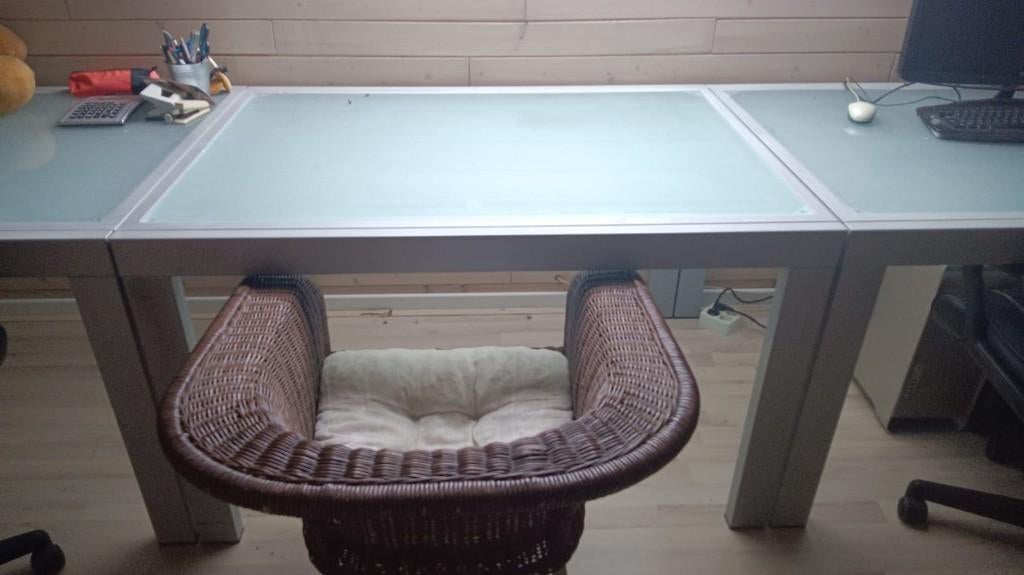 3 x industrieel bureau of eettafels, Huis en Inrichting, Tafels | Eettafels, Ophalen, 100 tot 150 cm, 50 tot 100 cm, Zo goed als nieuw