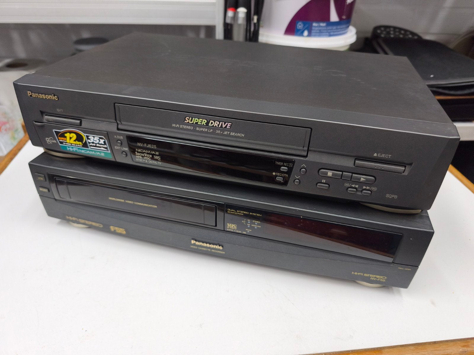 2 x magnétoscope Panasonic, TV, Hi-fi & Vidéo, Lecteurs vidéo, Enlèvement ou Envoi