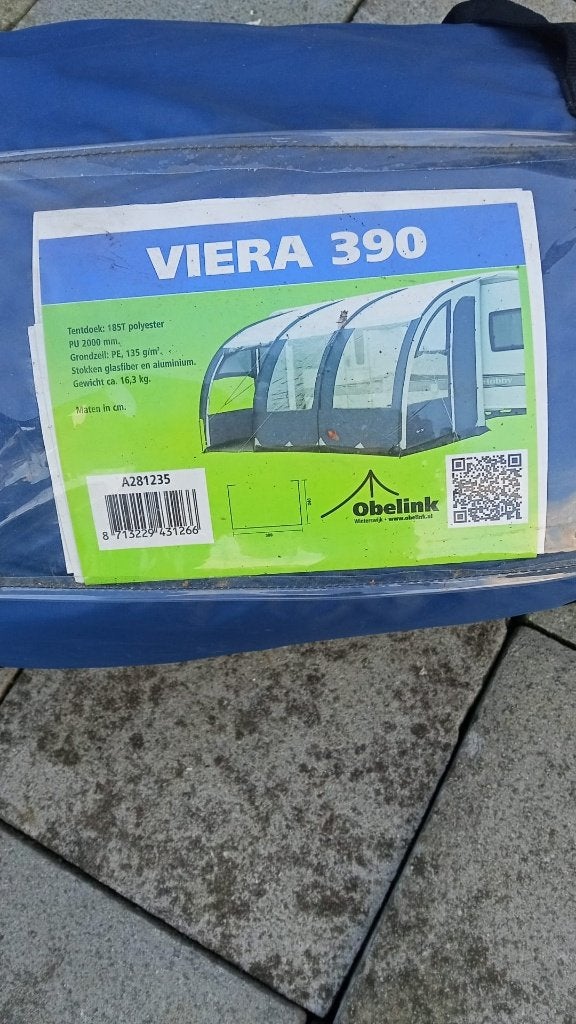 Obelink Viera 390 caravanluifel, Ophalen, Nieuw