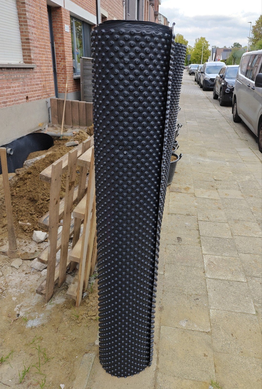 Noppenmatte premium 1,5mx14m, Doe-het-zelf en Bouw, Ophalen, Kunststof, Zwart, Nieuw