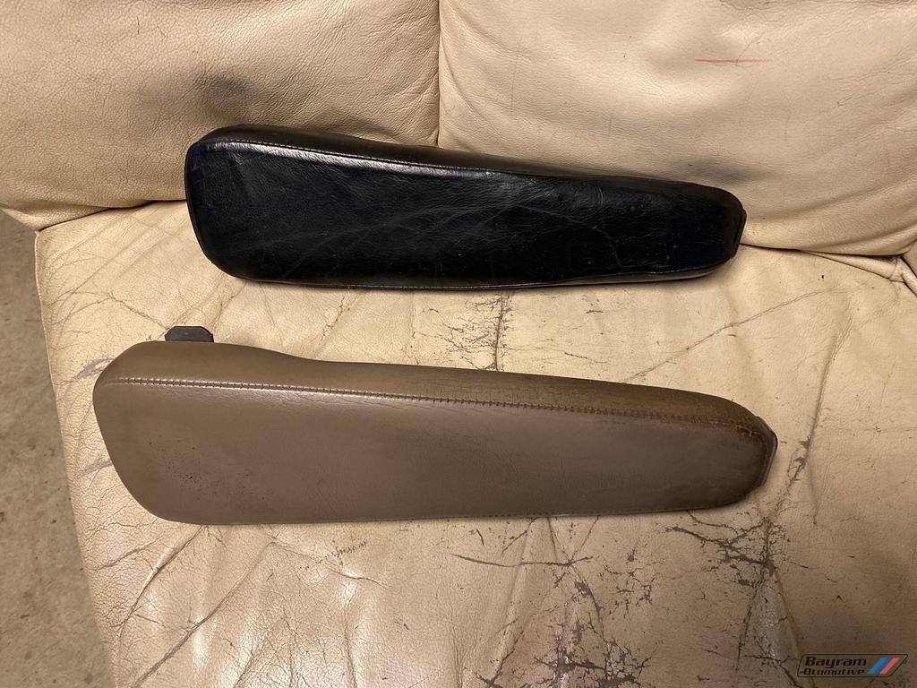 Bmw E34 armsteun leder zwart beige links E30 5-serie stoel, Auto-onderdelen, Gebruikt, -, -, Ophalen of Verzenden