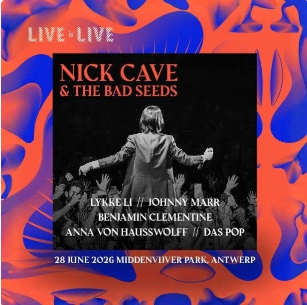 Live is live Nick cave 28/6 - 2 tickets, Deux personnes