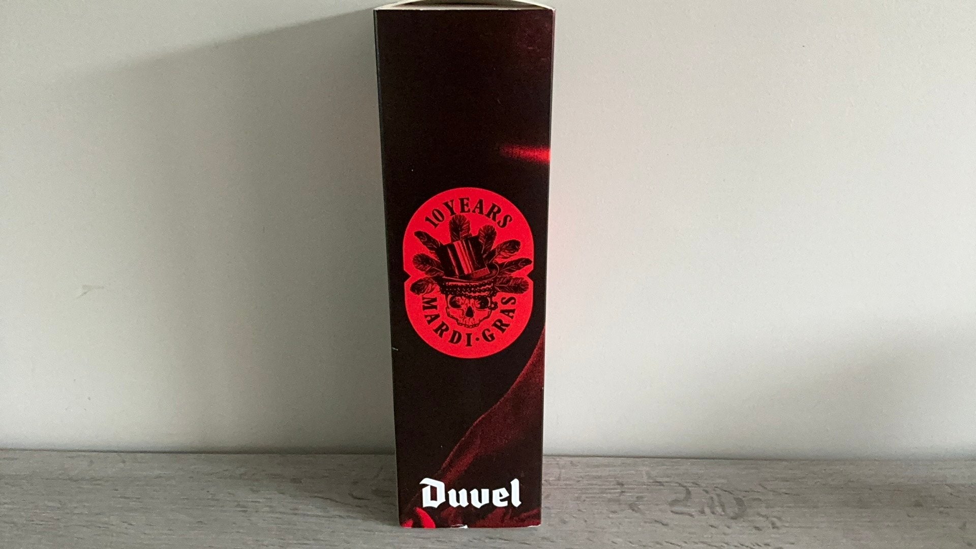 Duvel fles 10 years Mardi Gras, Ophalen of Verzenden, Zo goed als nieuw