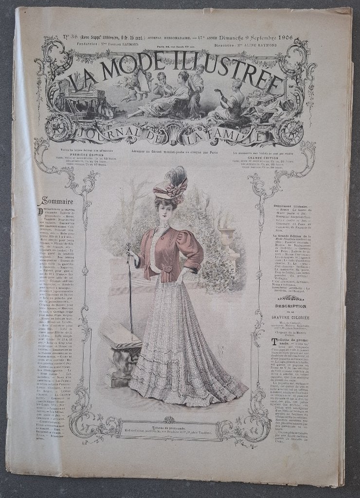 Exemplaar nummer 36 van  La Mode Illustrée uit 1906, Boeken, Ophalen of Verzenden, Gelezen, Damesbladen