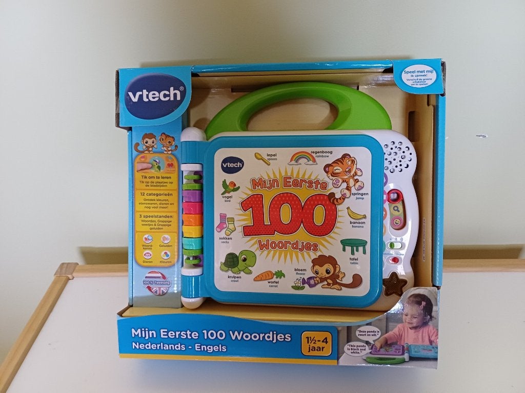 Vtech mijn eerste 100 woordjes, Kinderen en Baby's, Speelgoed | Vtech, Ophalen, Zo goed als nieuw, 6 maanden tot 2 jaar