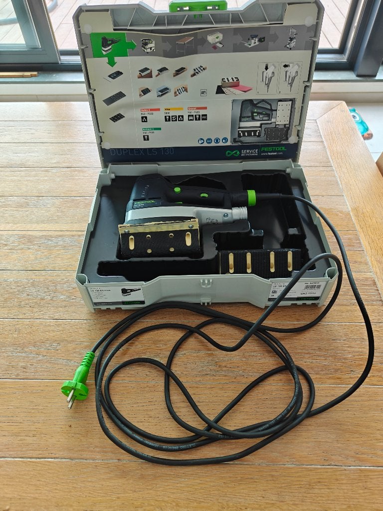Festool DUPLEX LS 130 EQ-Plus Lineaire Schuurmachine, Ophalen, Zo goed als nieuw, Minder dan 600 watt, Overige typen