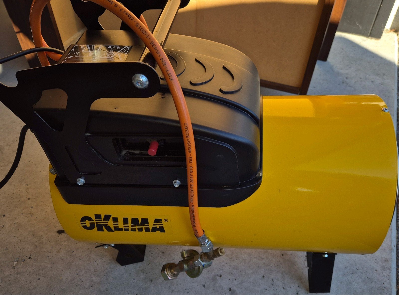 Réchauffeur à gaz à air chaud Oklima, capacité de chauffage, Bricolage & Construction, Enlèvement, Comme neuf