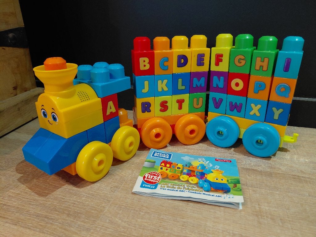 Fisher Price Mega Bloks ABC Musical Learning Train, Kinderen en Baby's, Speelgoed | Fisher-Price, Ophalen, Zo goed als nieuw, Auto of Voertuig