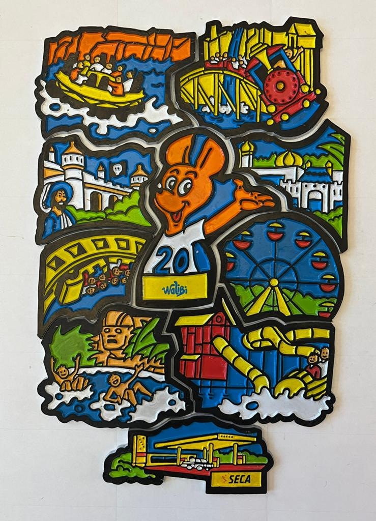 Puzzle - Lot magnets WALIBI - SECA - 20 ans, Collections, Enlèvement ou Envoi