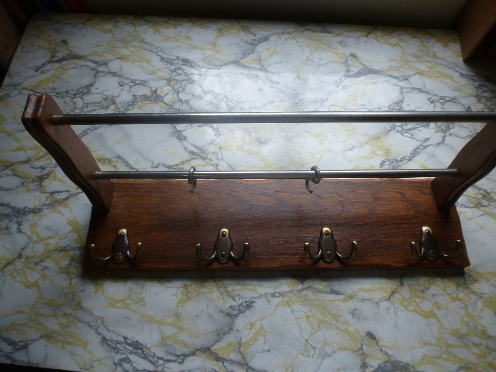 OPHANGBEUGEL KEUKENGERIEF / KAPSTOK VINTAGE, Ophalen of Verzenden, Zo goed als nieuw, Wandkapstok