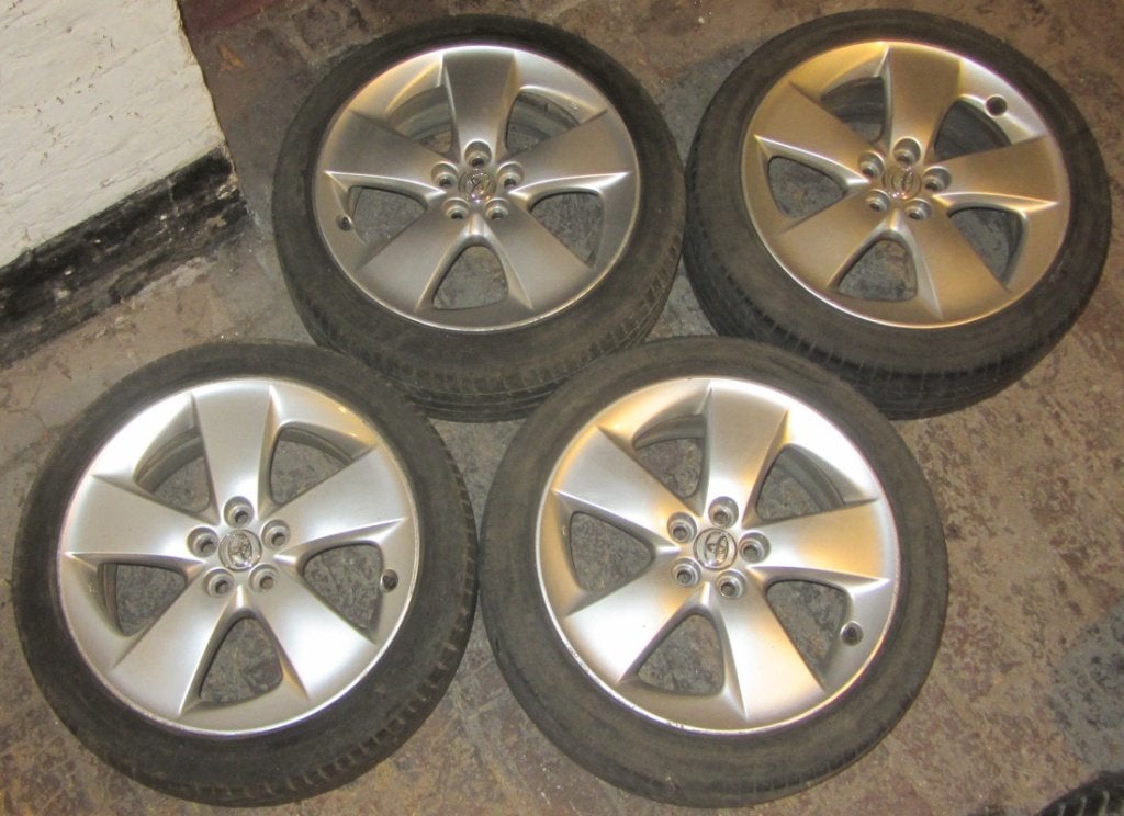 4 lichtmetalen velgen 5x100/54,1/ET 45/17 inch (Prius 3), Auto-onderdelen, Banden en Velgen, Ophalen, Velg(en), 17 inch, Personenwagen