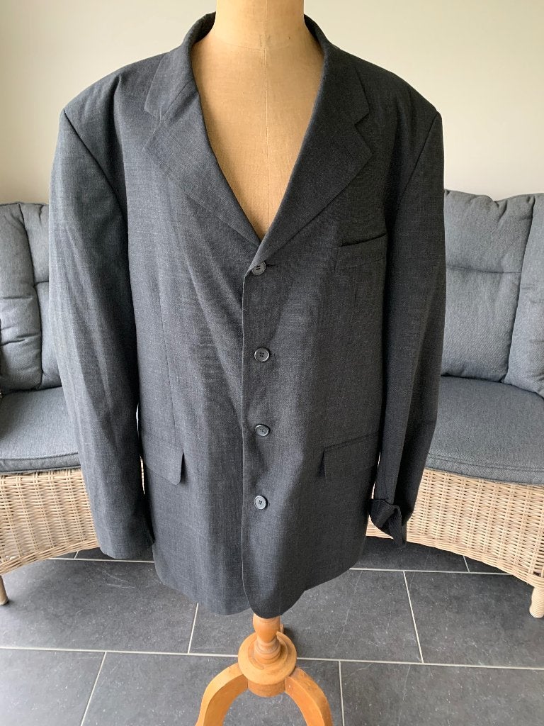 Donkergrijze heren blazer maat 54, Enlèvement ou Envoi, Comme neuf, Taille 52/54 (L)