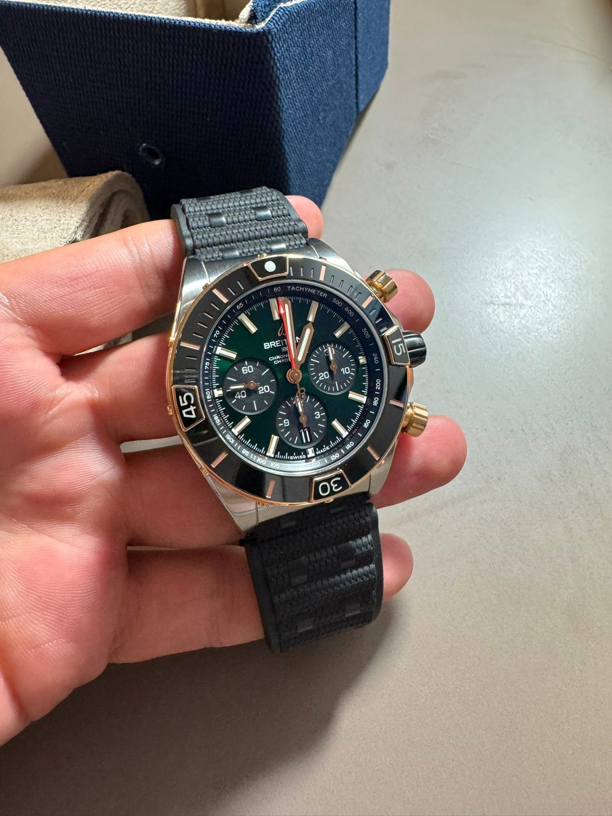 Nieuwe breitling, Bijoux, Sacs & Beauté, Montres | Hommes, Breitling, Cuir, Or, Enlèvement