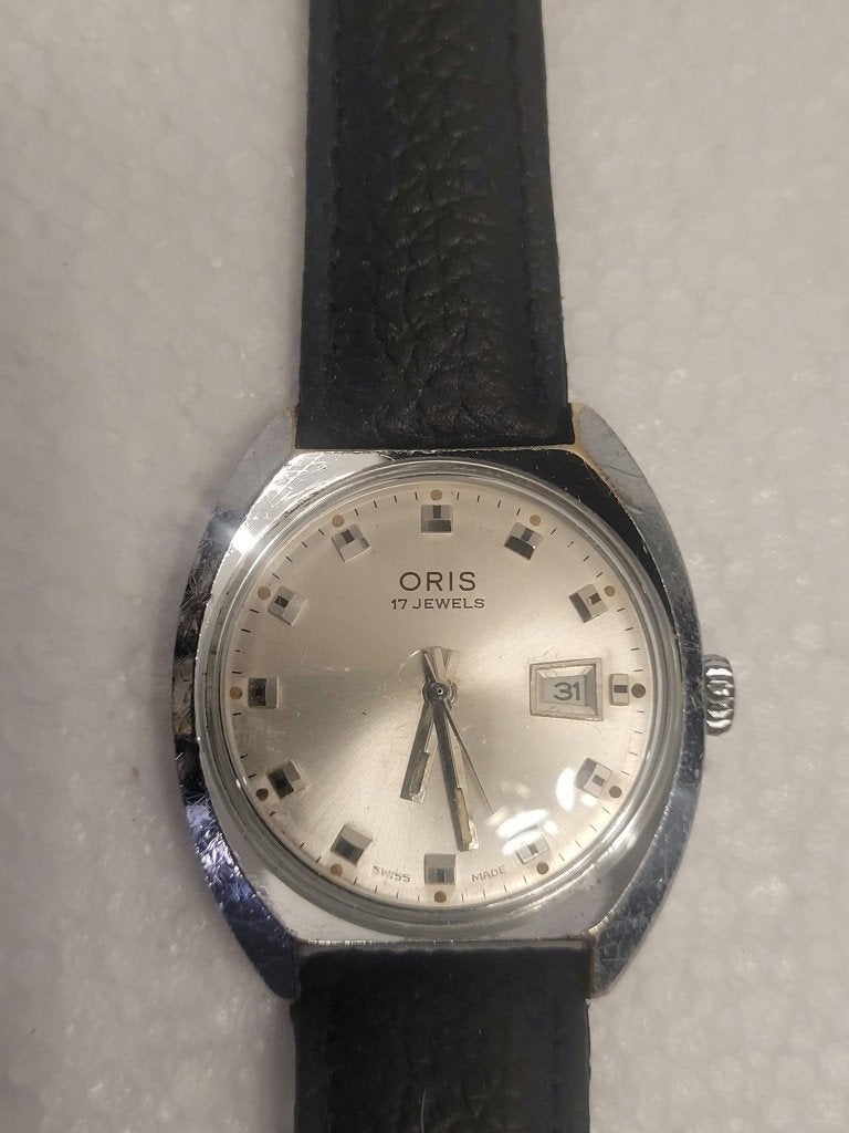 Montre Oris 17 * Date Vintage Suisse Années 60 (MW139), Ophalen of Verzenden