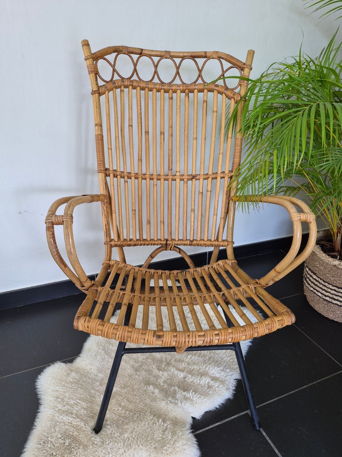 Vintage rotan fauteuil, Huis en Inrichting, Ophalen