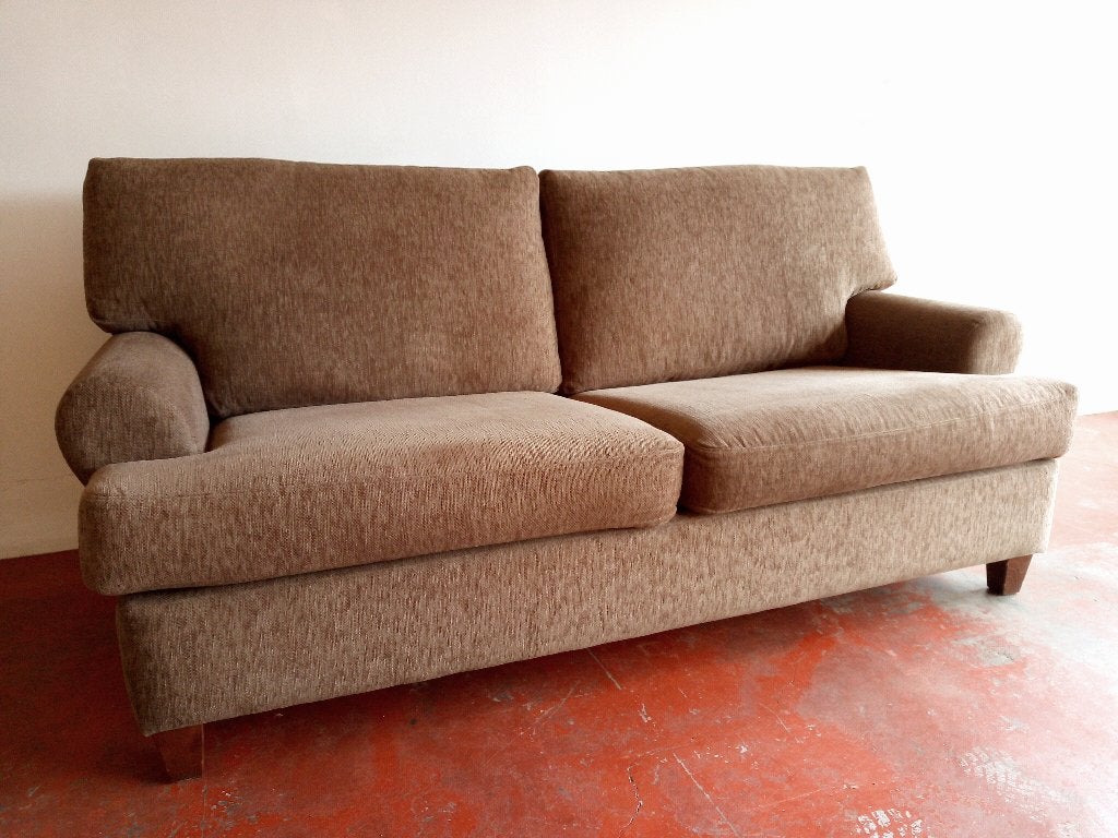 Donkerbruine 3-zitsbank = *GRATIS*, Huis en Inrichting, Ophalen, Gebruikt, 150 tot 200 cm, Driepersoons