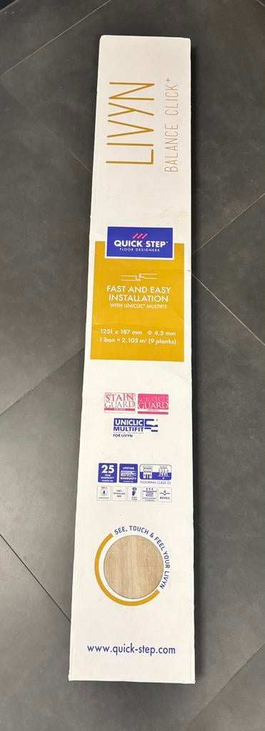 Click vinyl quick step, Doe-het-zelf en Bouw, Ophalen, Zo goed als nieuw