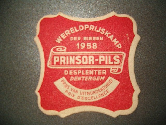 Bierviltje Riva Dentergem 23 : 1958 : 87 x 87 mm, Ophalen of Verzenden, Gebruikt, Viltje(s)