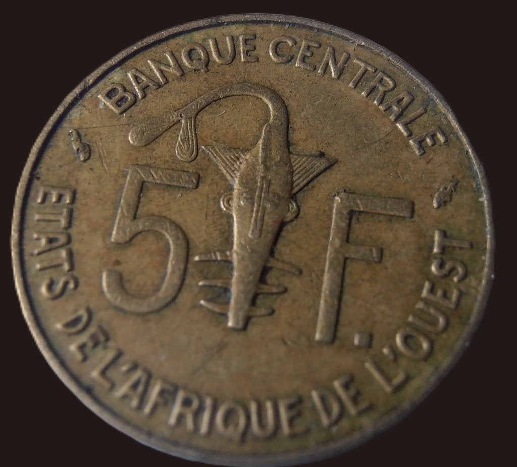 WEST AFRIKAANSE STATEN 5 FRANC 1976, Verzenden, Overige landen, Losse munt