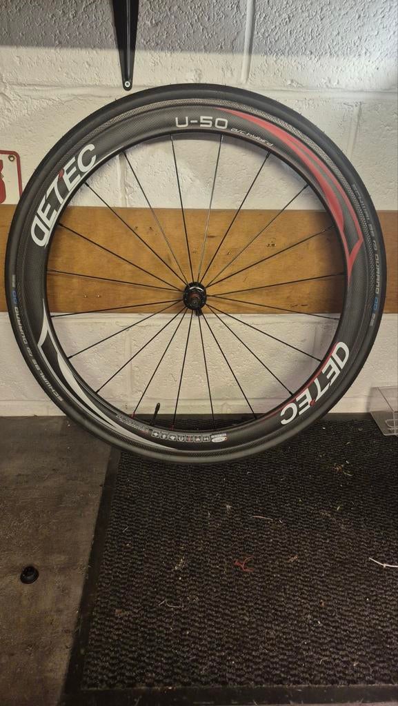 Detec U50 racefiets carbon velgen (50mm), Fietsen en Brommers, Fietsonderdelen, Zo goed als nieuw, Detec, Racefiets, Carbon