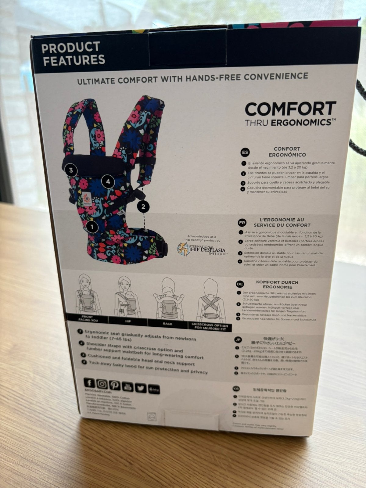 Ergobaby adapt NIEUW, Kinderen en Baby's, Ophalen, Nieuw, Buik, Rug of Zij, Draagzak
