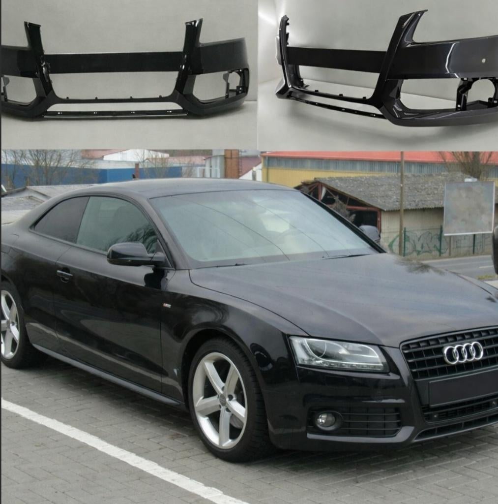 Originele voorbumper AUDI A5 (8T) zwart - S Line - 2007 2011, Ophalen, Voor, Nieuw, Audi