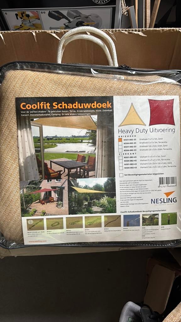 2 schaduwdoeken. Driehoek, Tuin en Terras, Ophalen, Nieuw