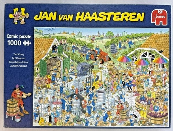 Jan van Haasteren 1000 Stukjes Puzzel de Wijngaard compleet, Verzenden, 500 t/m 1500 stukjes, Zo goed als nieuw, Legpuzzel