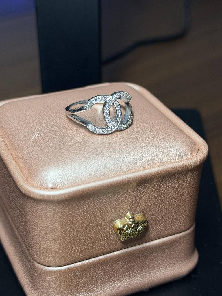 Bague Neuve OR14K Chanel Diamants Naturels + Certificat, Handtassen en Accessoires, Ringen, Ophalen, Nieuw, Dame, Goud