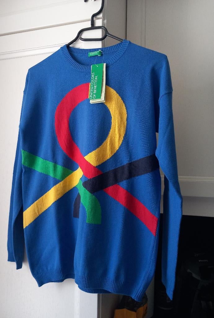 PULL KONINGSBLAUW “ BENETTON “, Kinderen en Baby's, Kinderkleding | Maat 158, Trui of Vest, Nieuw, Ophalen of Verzenden, BENETTON.