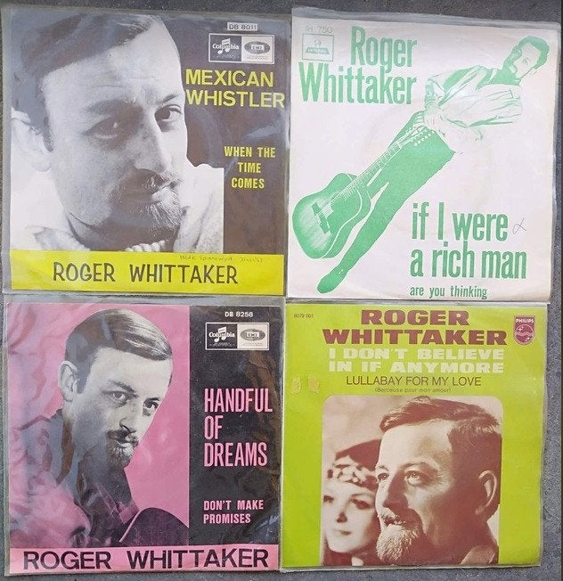 †ROGER WHITTAKER - PAKKET!, 7 inch, Zo goed als nieuw, Pop, Fotohoes