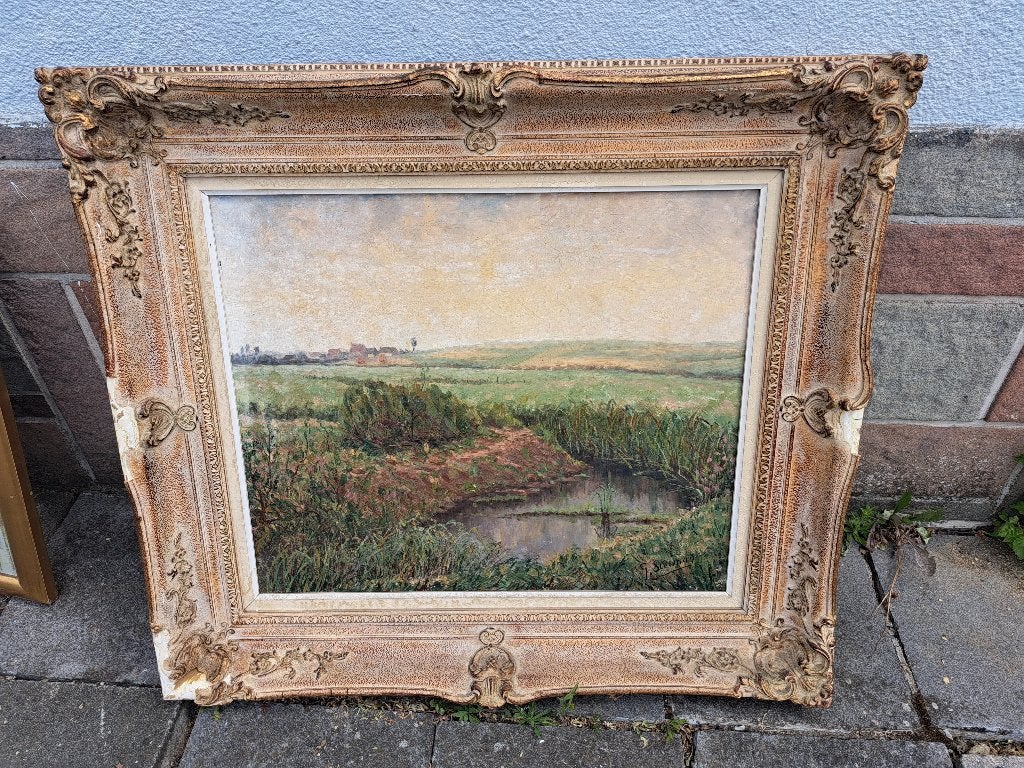 huile sur toile paysage signe g sterman, Enlèvement ou Envoi