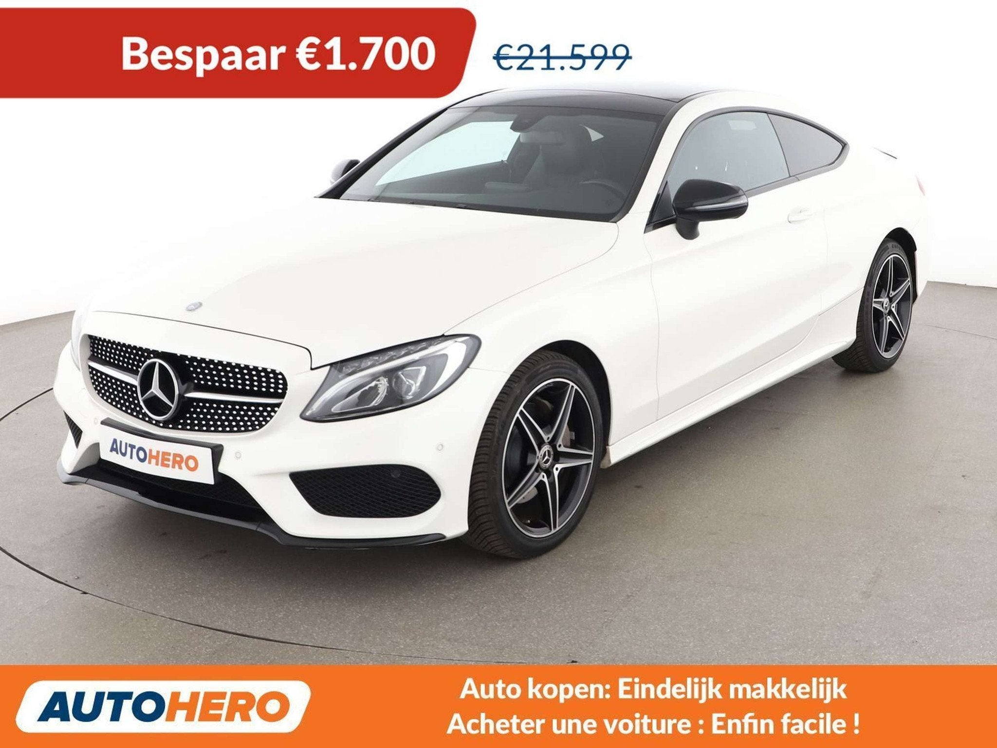 Mercedes-Benz C-Klasse 180 C 180 AMG Line (automatique), Cuir, Achat, Interruption de démarrage, 2 portes