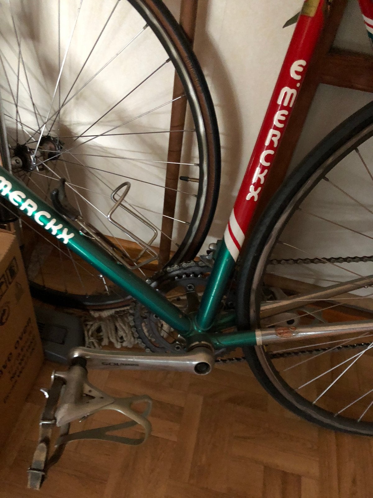 Vintage racefiets/frame  Eddy Merckx heel goede staaat, Ophalen, Gebruikt, Helm