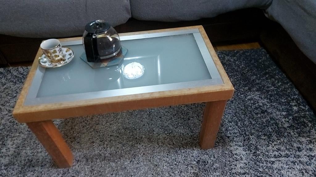 Table de salon rectangulaire en verre, Maison & Meubles, Enlèvement