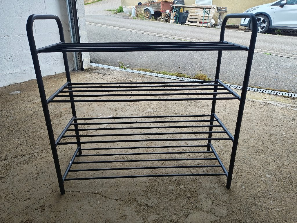 Étagère à chaussures noire, Démontable, Comme neuf, Enlèvement, Étagère