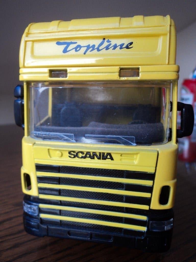Scania Topline - Geel, Hobby en Vrije tijd, Modelbouw | Auto's en Voertuigen, Ophalen, Zo goed als nieuw, Truck, Overige merken
