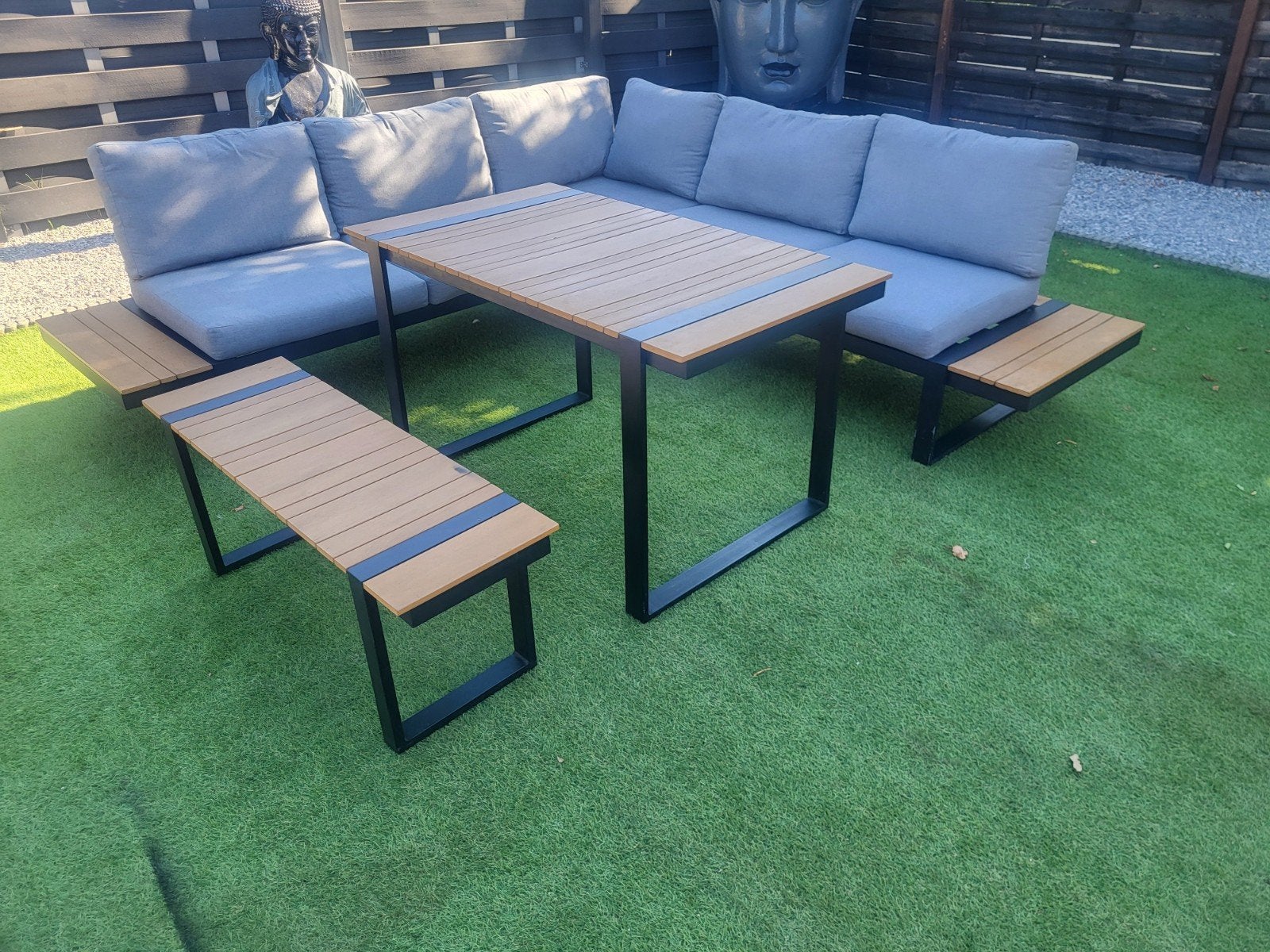 loungeset aluminium vinci met bijhorende kuasens en tafel, Ophalen, Aluminium, Loungeset