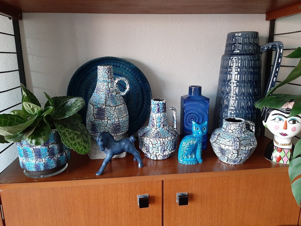 Zeldzame West Germany vaas, ES Keramik, decor Alaska, Ophalen of Verzenden