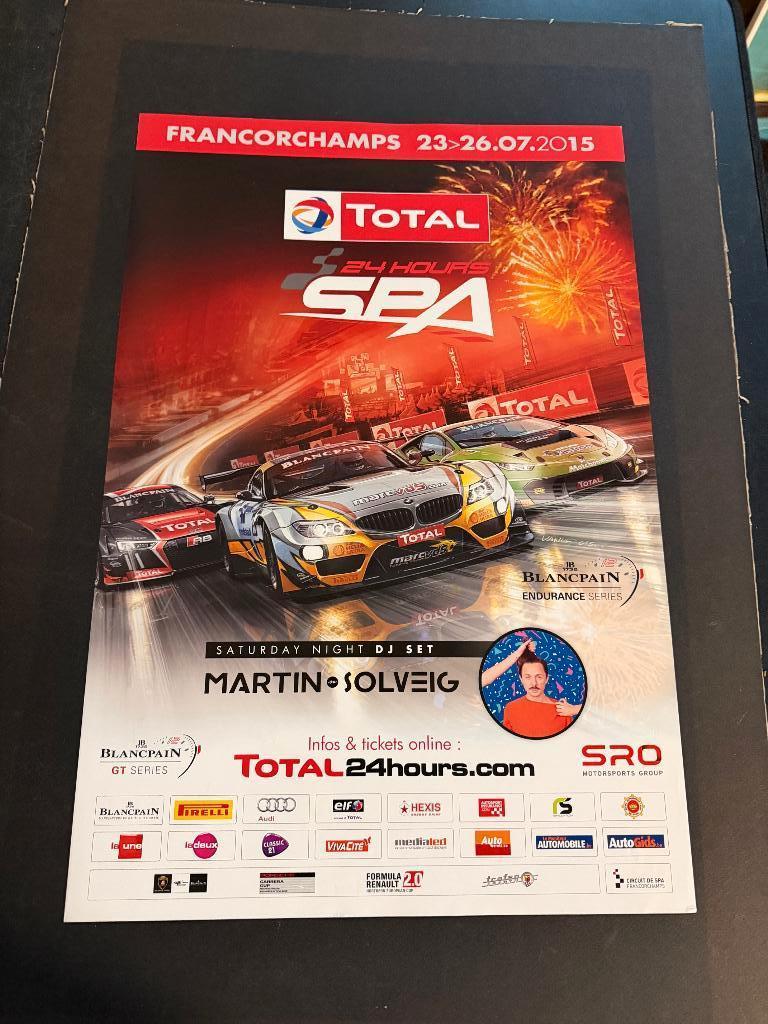 poster 24 uren SPA 2015 BMW team VDS  Lamborghini, Verzamelen, Ophalen of Verzenden, Motoren