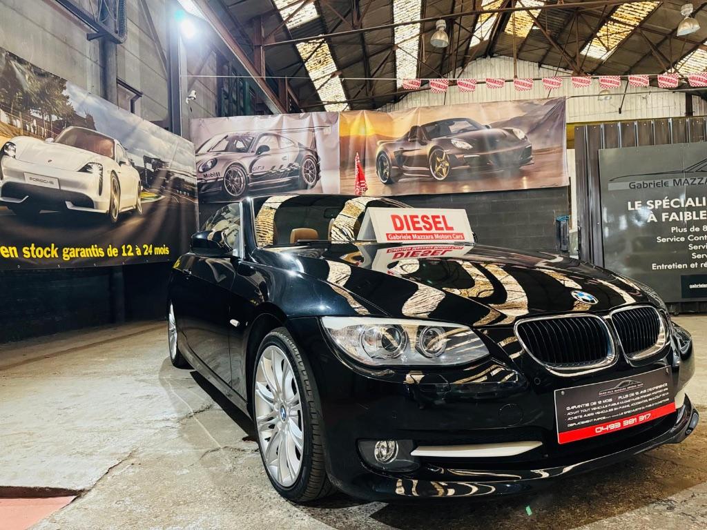 BMW 320D Cabriolet Leder LED GPS Airco, Auto's, BMW, 4 zetels, 135 kW, Zwart, Leder