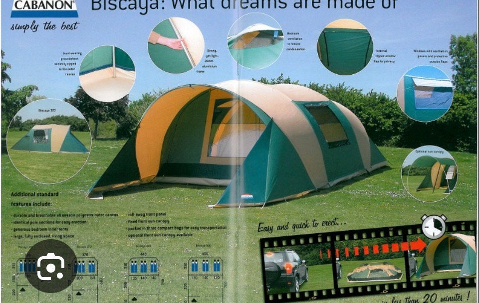 Tente Cabanon Biscaya 6 personnes, Caravanes & Camping, Enlèvement, Utilisé, Jusqu'à 6