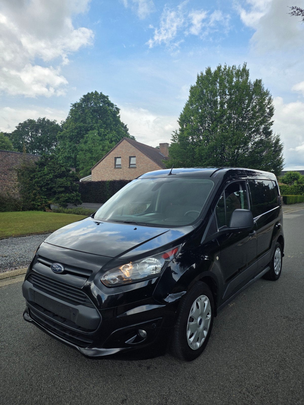 Ford Transit Connect / 2017 / airco / 195 000km / 3zit, Auto's, Euro 6, Zwart, Diesel, Particulier